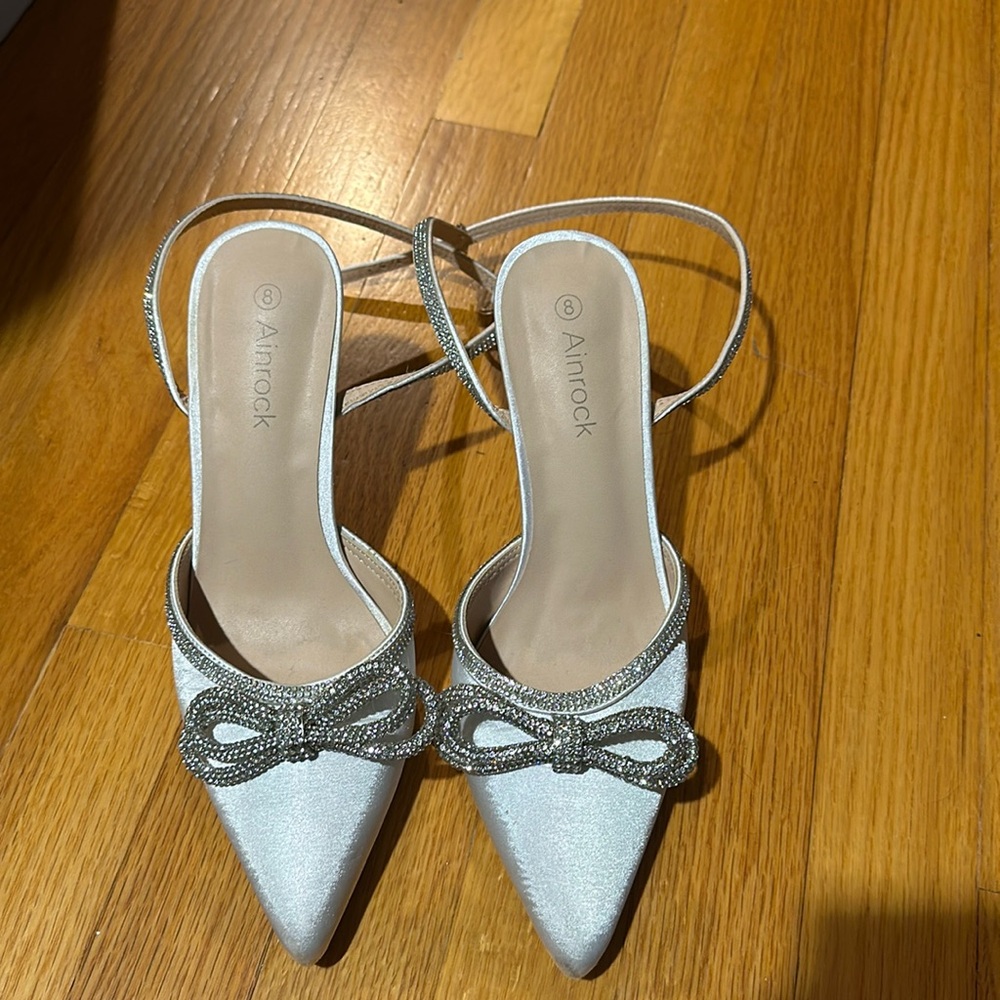 Rhinestone Bow Heels